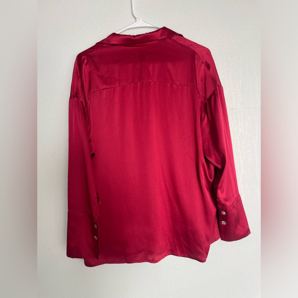 Monica Nera Silk Popover Blouse - Picture 2 of 10